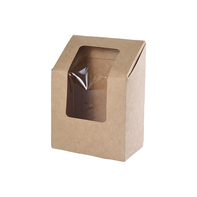 Caixa de tortilha Kraft com janela