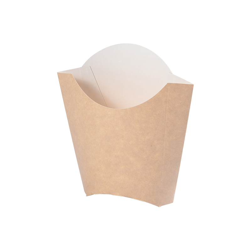 Suporte descartável para batatas fritas, copos de papel para batatas fritas, copos de charcutaria, colher de chips Kraft