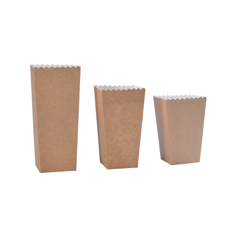 Caixas de pipoca Kraft, mini caixas de pipoca para decorações noturnas de cinema