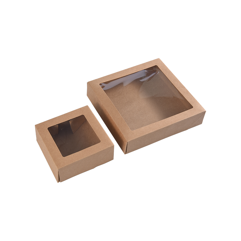 Caixas pequenas de bolo kraft marrom para porções de bolo - caixas de padaria de biscoitos/brownie - caixas de embalagem de bolo de papelão para guloseimas/presentes
