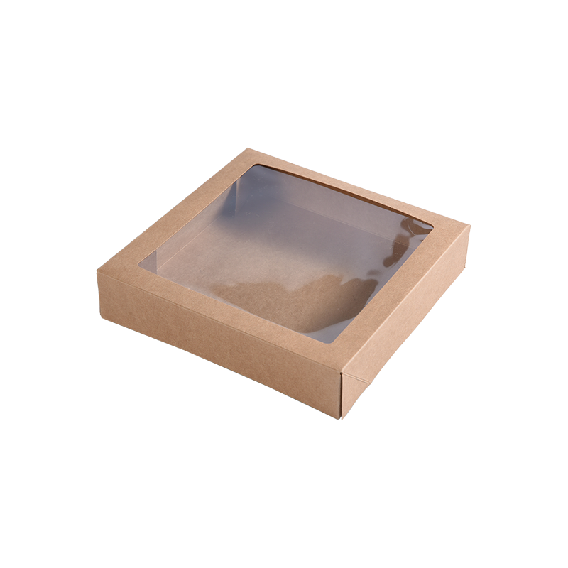 Caixas pequenas de bolo kraft marrom para porções de bolo - caixas de padaria de biscoitos/brownie - caixas de embalagem de bolo de papelão para guloseimas/presentes