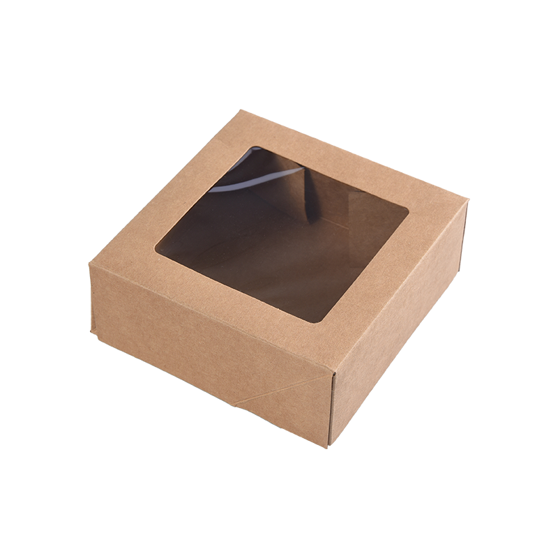 Caixas pequenas de bolo kraft marrom para porções de bolo - caixas de padaria de biscoitos/brownie - caixas de embalagem de bolo de papelão para guloseimas/presentes